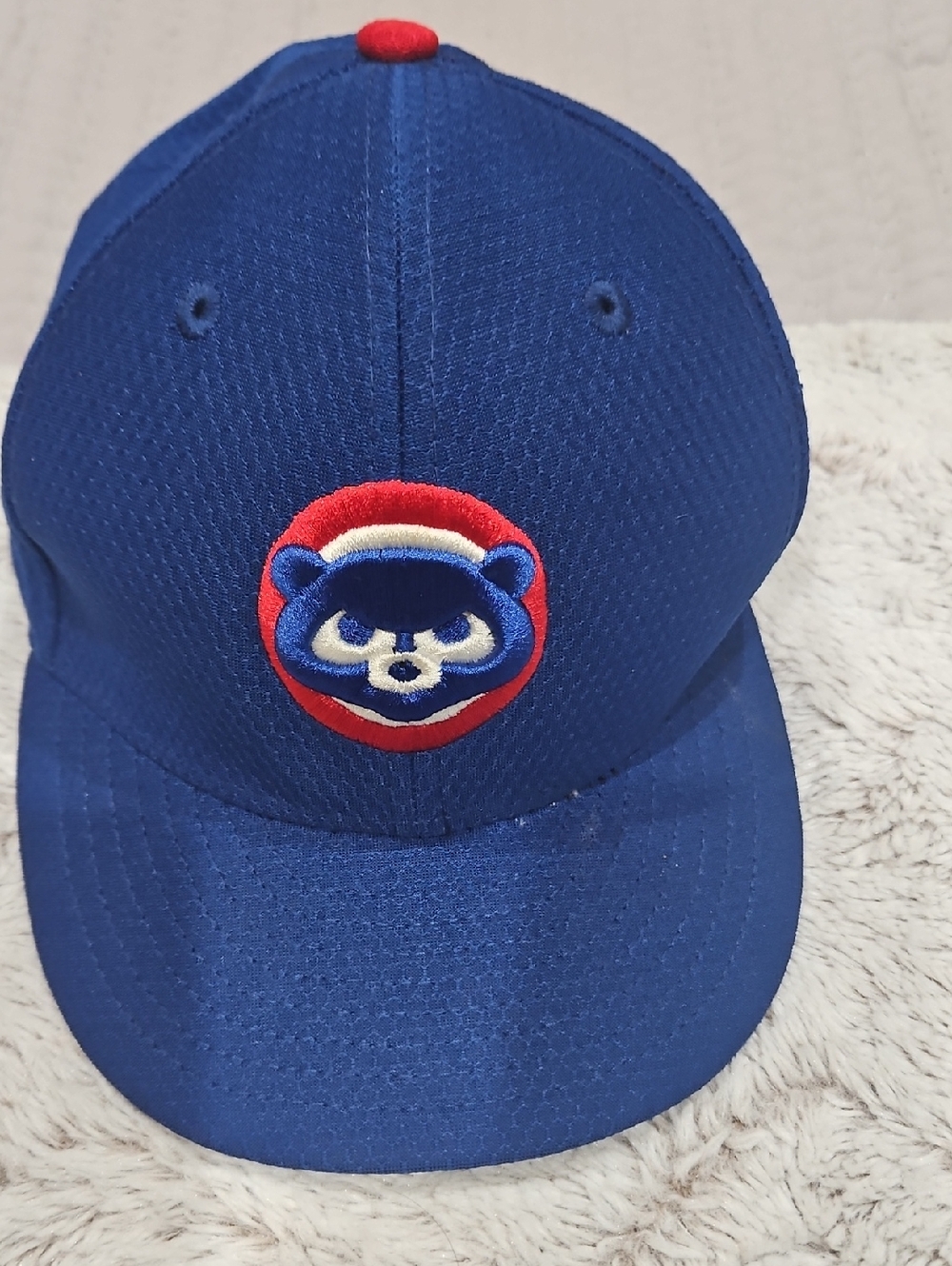 New Era Royal Blue Kids Cap with Red & White Bear Patch